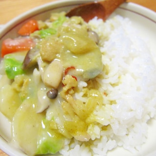 牡蠣野菜グリーンカレー